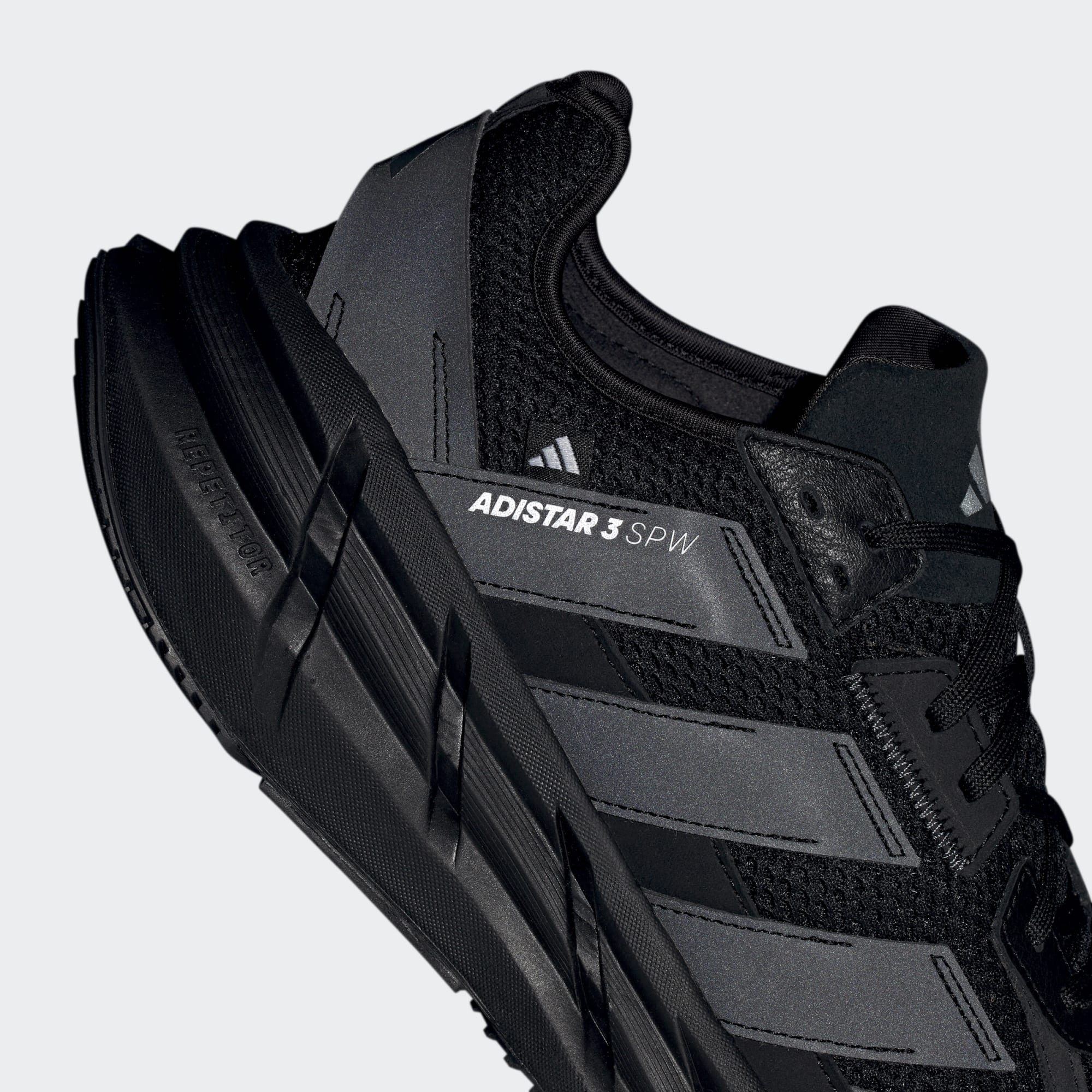 Adidas Men's Adistar 3 Sportswear Core Black Core Black Grey Six JQ0755 - Image 7