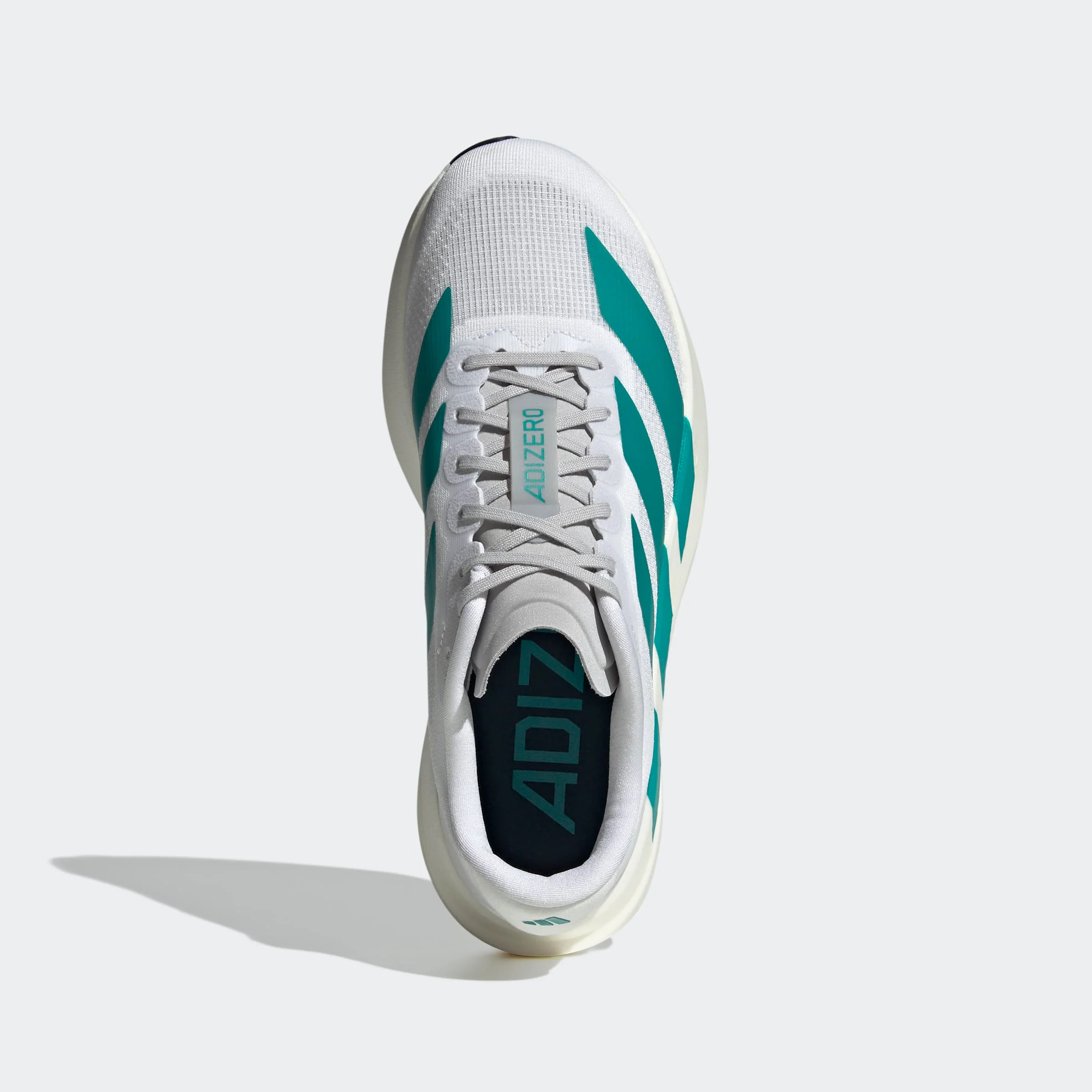 Adidas Women's Adizero Evo SL Cloud White Pure Teal Grey Two JS4451 - Image 4