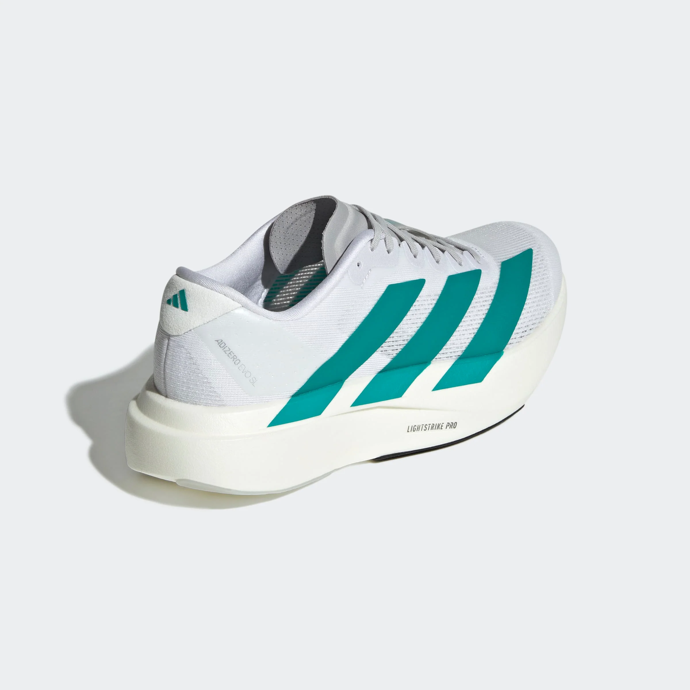 Adidas Women's Adizero Evo SL Cloud White Pure Teal Grey Two JS4451 - Image 5