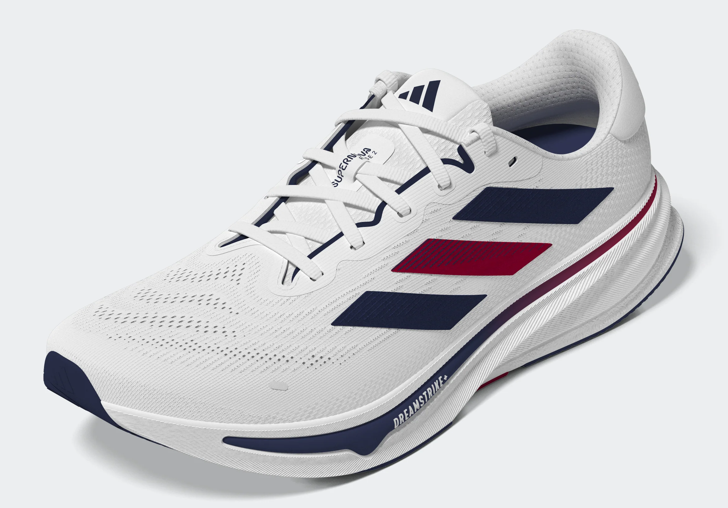 Adidas Women's Supernova Rise 2 White Dark Blue Pure Ruby JQ0524 - Image 4