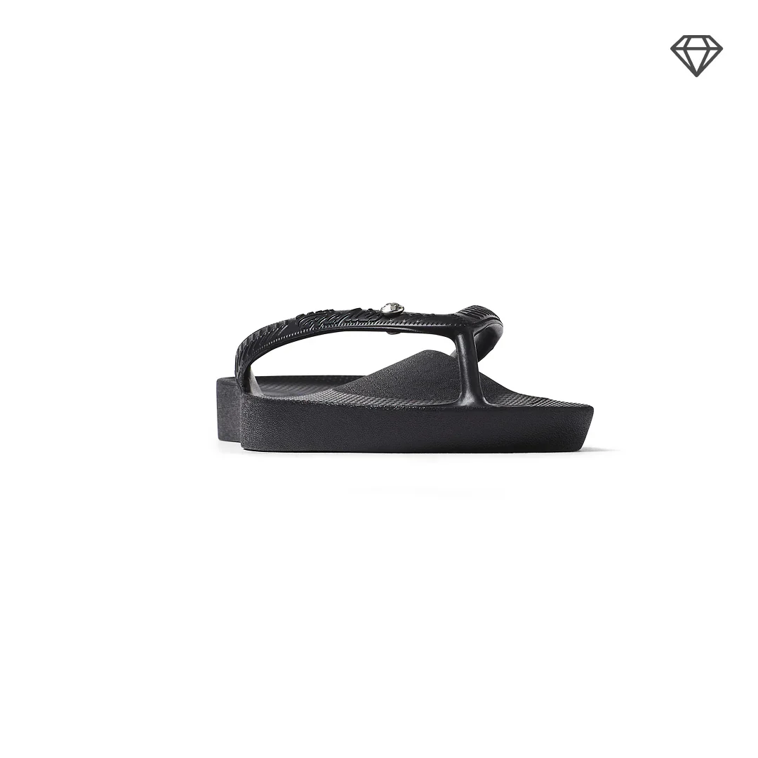 Archies Arch Support Flip Flops Black Crystal - Image 5