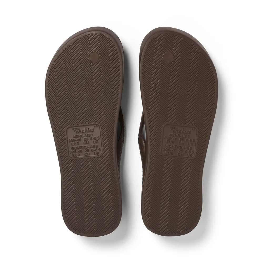 Archies Arch Support Flip Flops Brown - Image 8