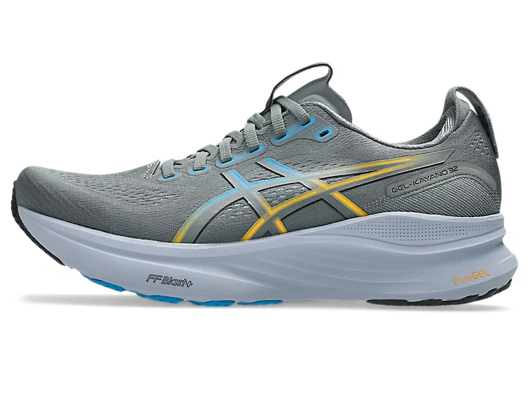 Asics Men's Gel Kayano 32 Steel Grey Aegean Blue - Image 8