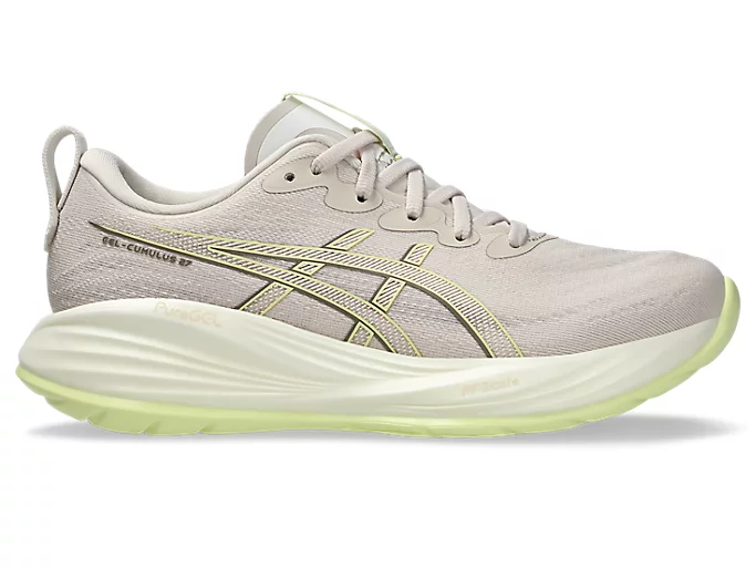 Asics Women's Gel Cumulus 27 Mineral Beige Huddle Yellow - Image 2