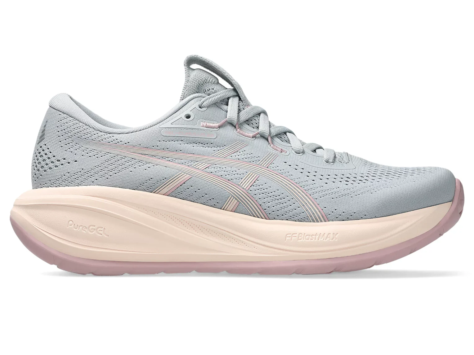 Asics Women's Gel Cumulus 28 Piedmont Grey Pearl Pink - Image 2