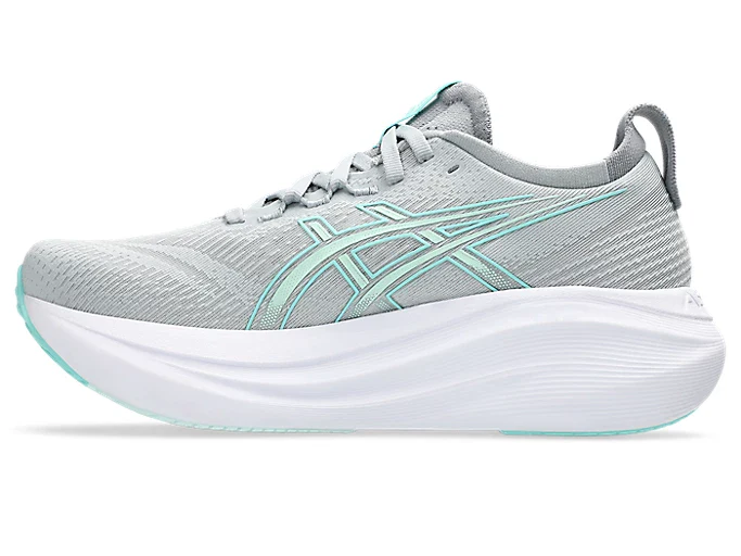 Asics Women's Gel Nimbus 27 Piedmont Grey Illuminate Mint - Image 4