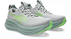Asics Women's Gel Nimbus 28 Cloud Grey Illuminate Green