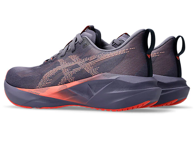 Asics Women's Novablast 5 Greyish Purple Coral Reef - Image 3
