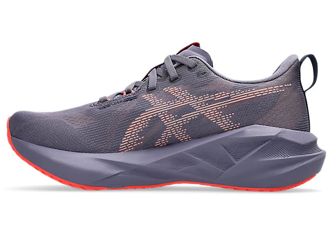 Asics Women's Novablast 5 Greyish Purple Coral Reef - Image 4
