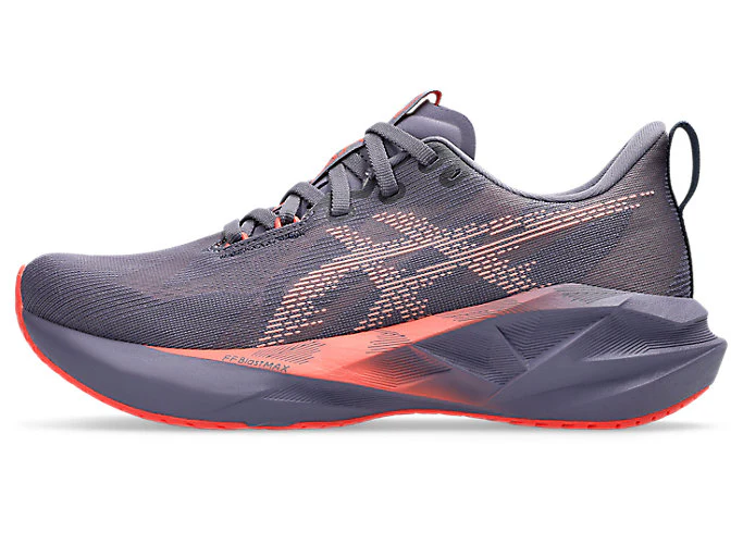 Asics Women's Novablast 5 Greyish Purple Coral Reef - Image 7