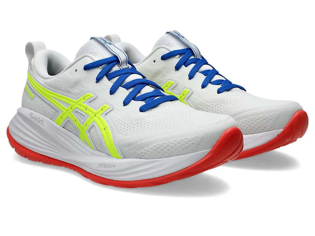 Asics Womens's Gel-Cumulus 27 ATC White Safety Yellow
