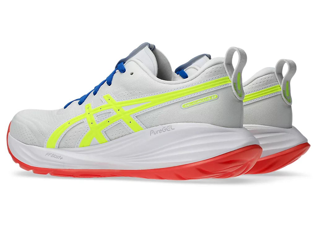Asics Womens's Gel-Cumulus 27 ATC White Safety Yellow - Image 3
