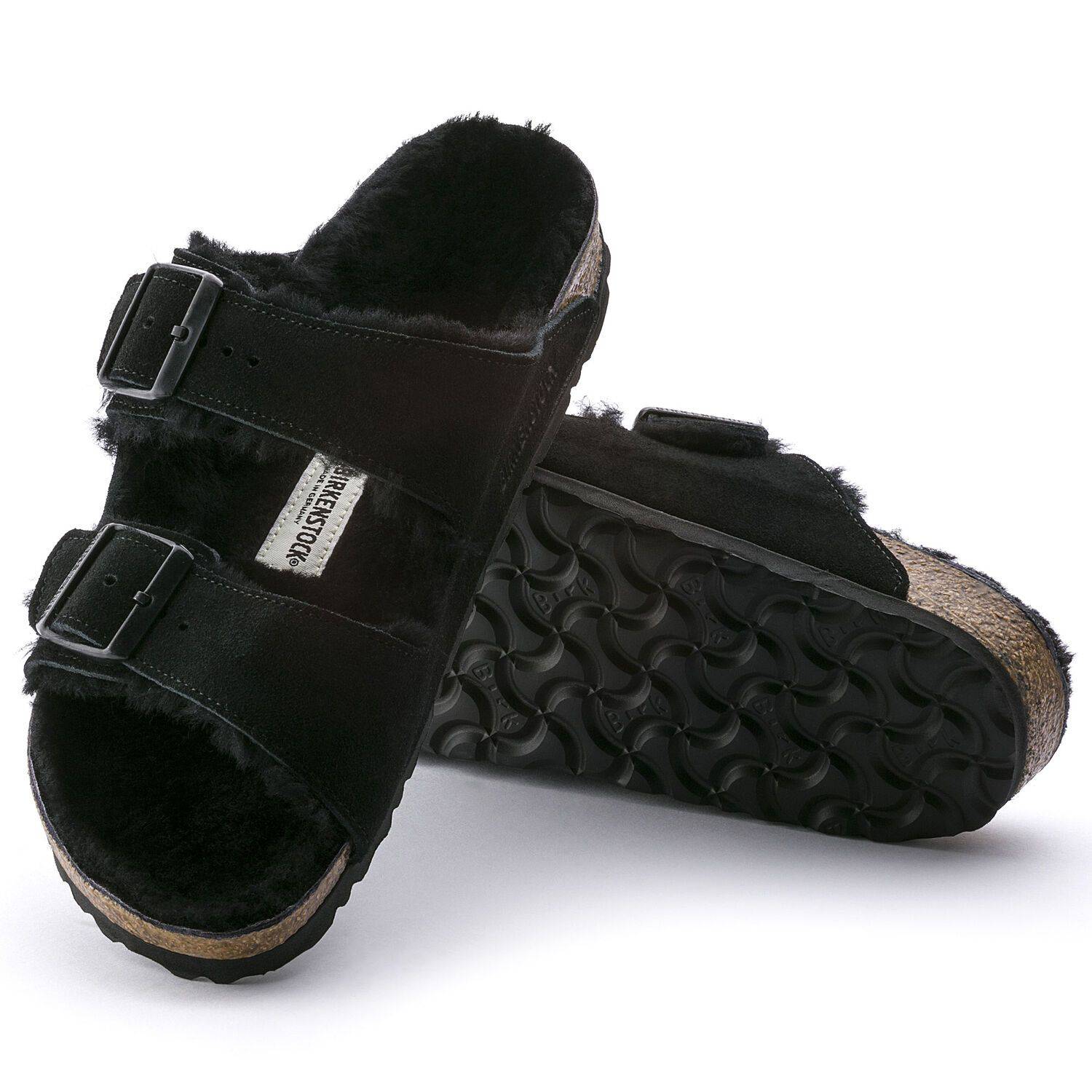 Birkenstock Arizona Fur Black Shearling 0752663