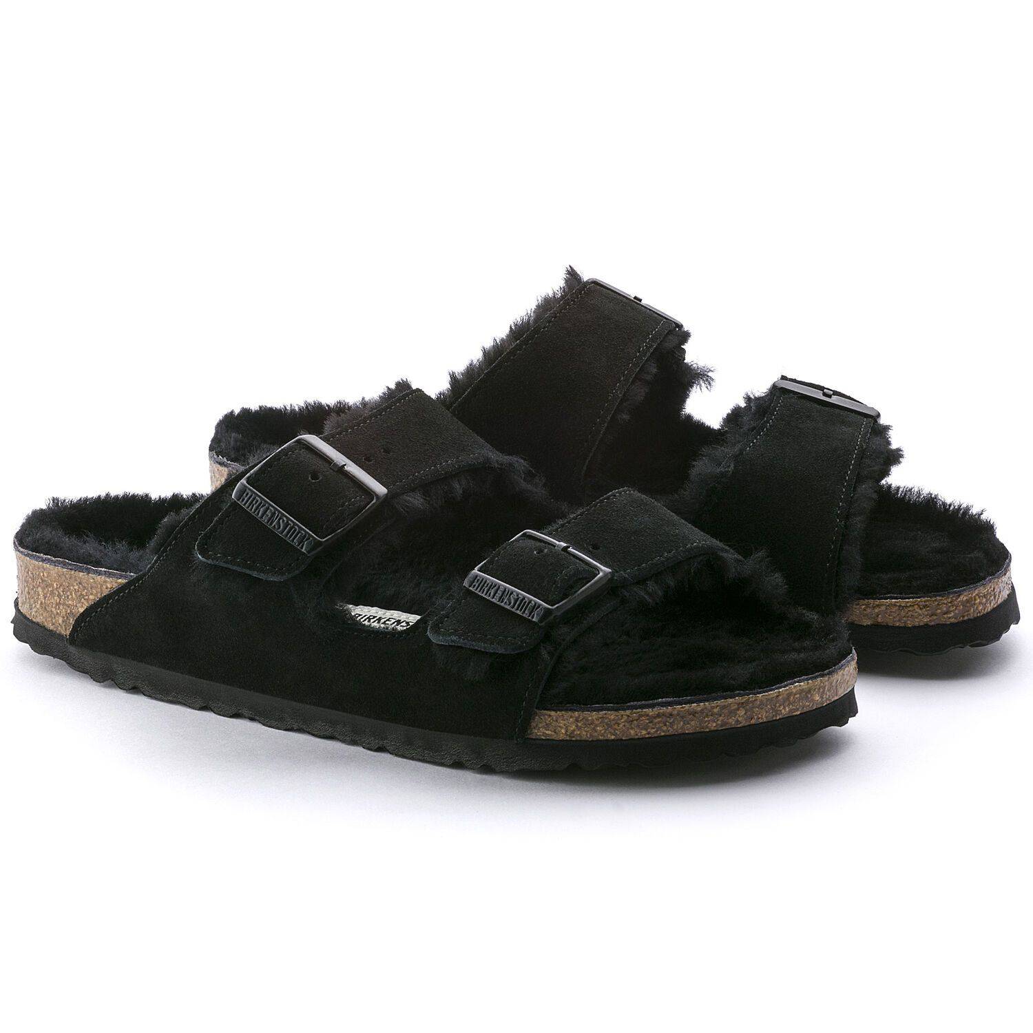 Birkenstock Arizona Fur Black Shearling 0752663 - Image 3