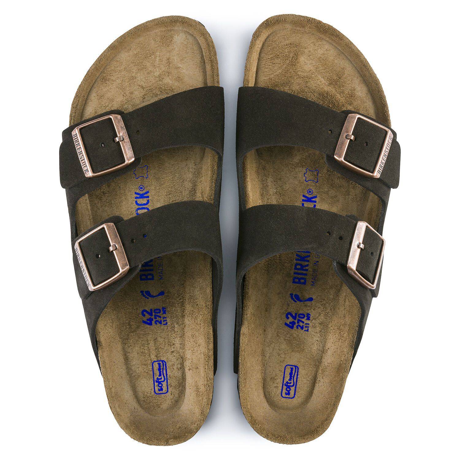 Birkenstock Arizona Mocha Suede Soft Footbed 0951311 - Image 4