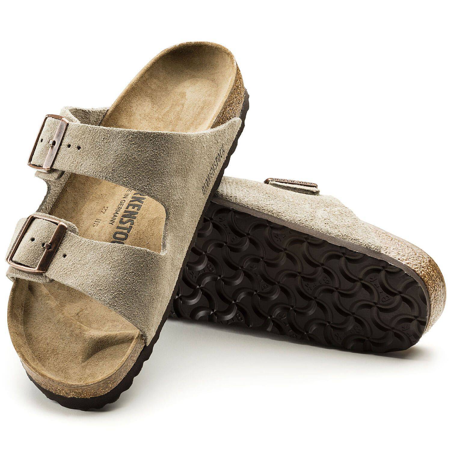 Birkenstock Arizona Taupe Suede Sandal Hard Footbed 0051461/0051463