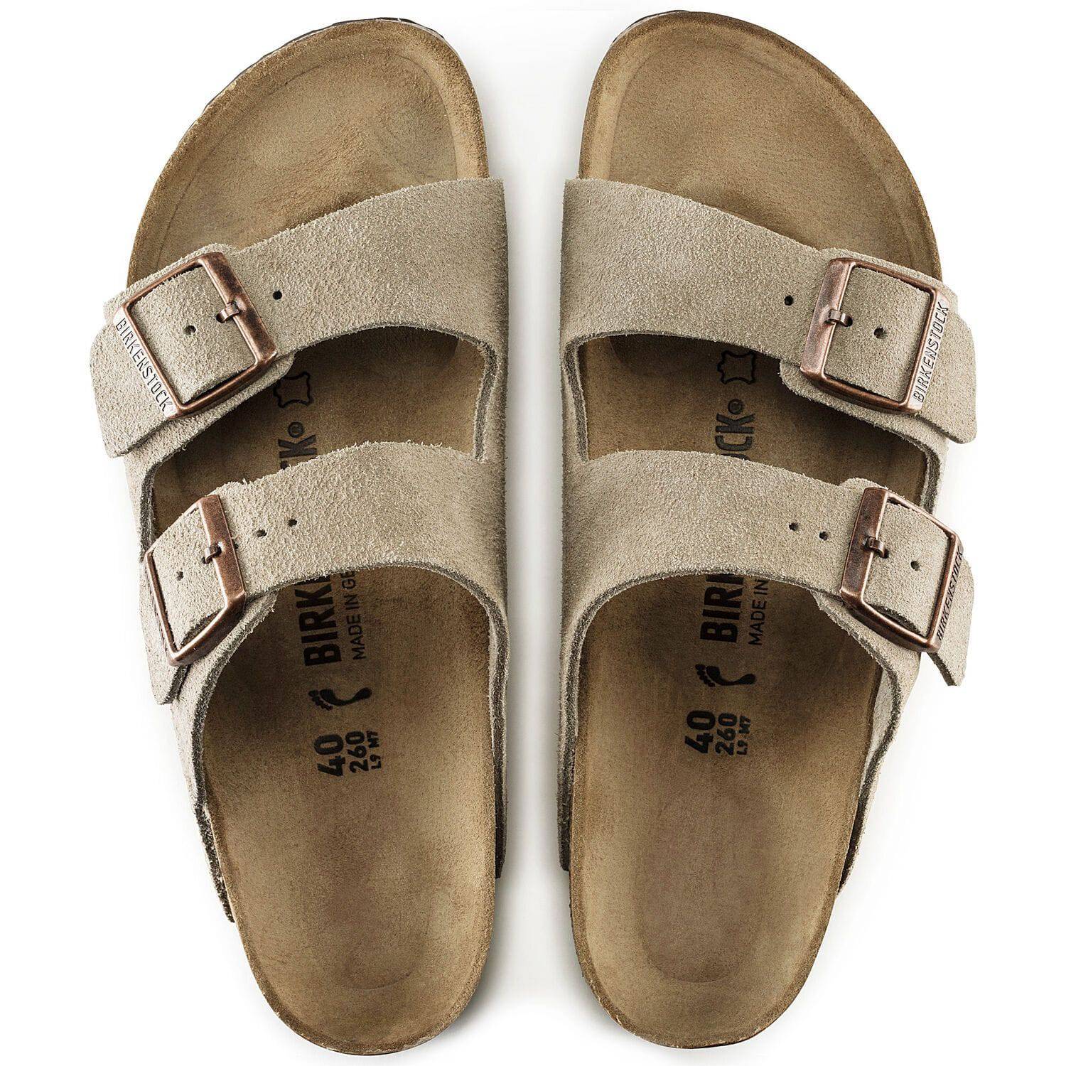 Birkenstock Arizona Taupe Suede Sandal Hard Footbed 0051461/0051463 - Image 3
