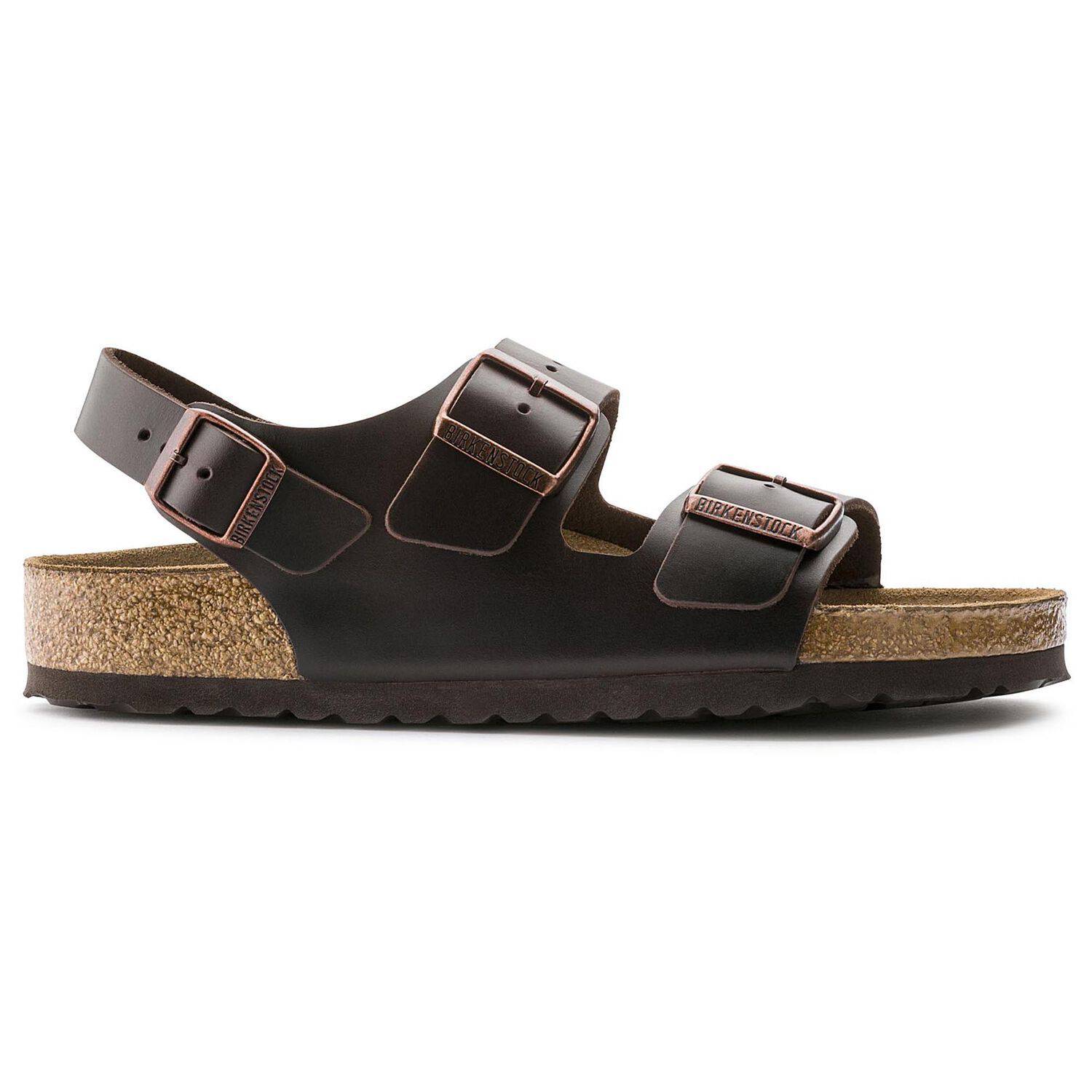 Birkenstock Milano Brown Amalfi Leather Soft Footbed 0234541 - Image 5