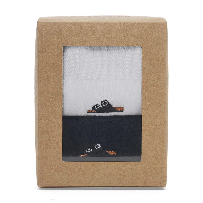 Birkenstock Unisex Cotton Rib Socks Multi Pack White Black - Image 2