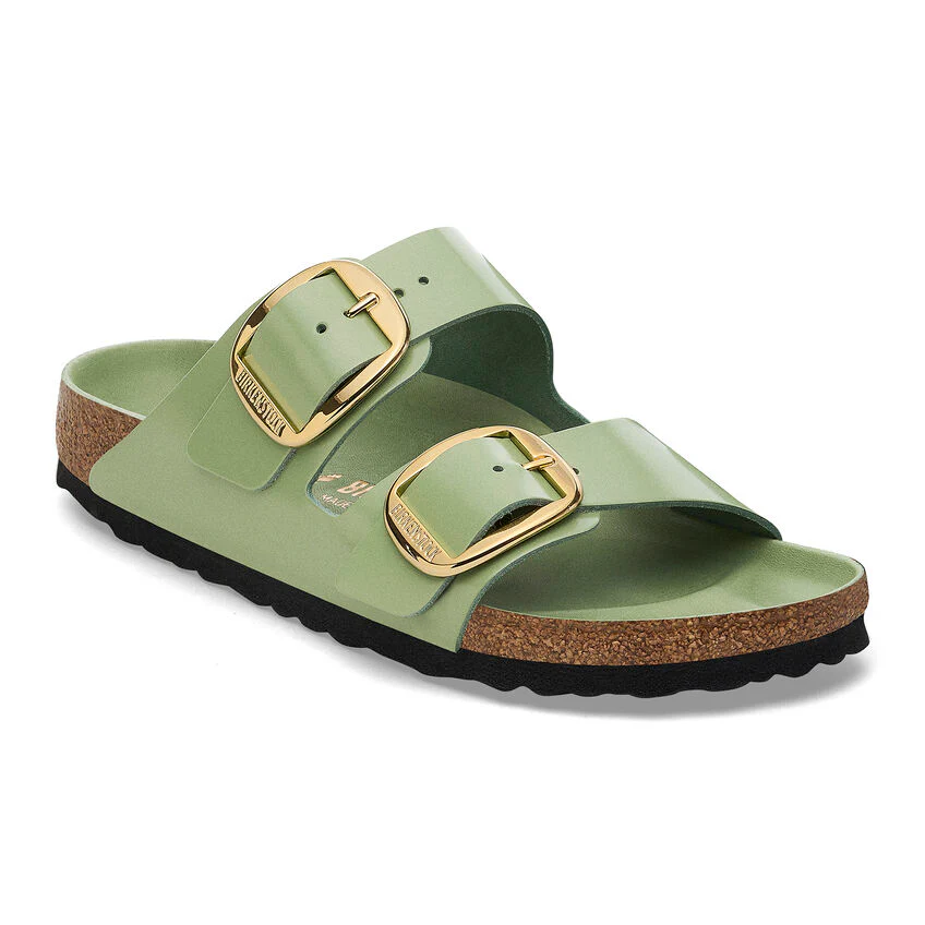 Birkenstock Women’s Arizona Big Buckle Hi-Shine Green Tea - Image 2
