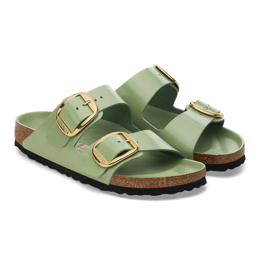 Birkenstock Women’s Arizona Big Buckle Hi-Shine Green Tea - Image 4