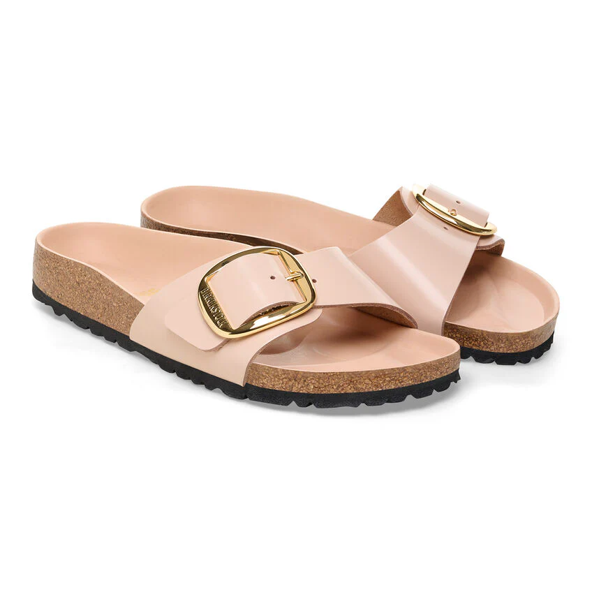 Birkenstock Women’s Madrid Big Buckle High Shine Beige 1026496 - Image 3