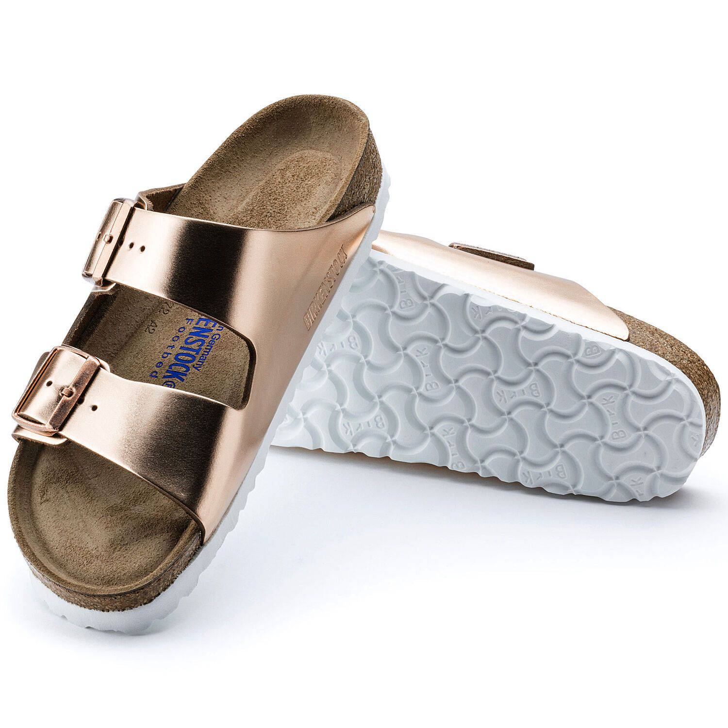 Birkenstock Women's Arizona Copper White Sole Soft Footbed 0952091/ 0952093