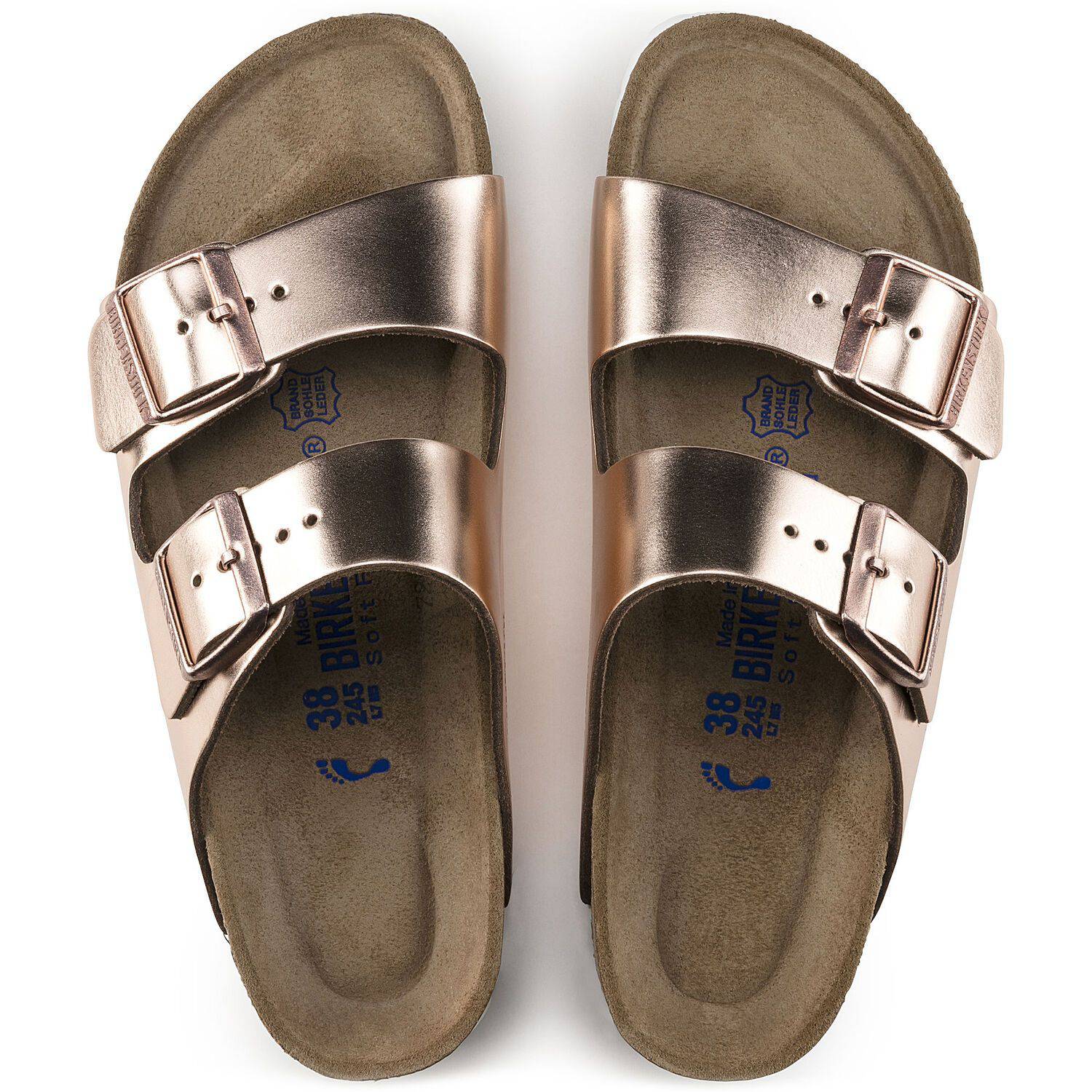 Birkenstock Women's Arizona Copper White Sole Soft Footbed 0952091/ 0952093 - Image 3