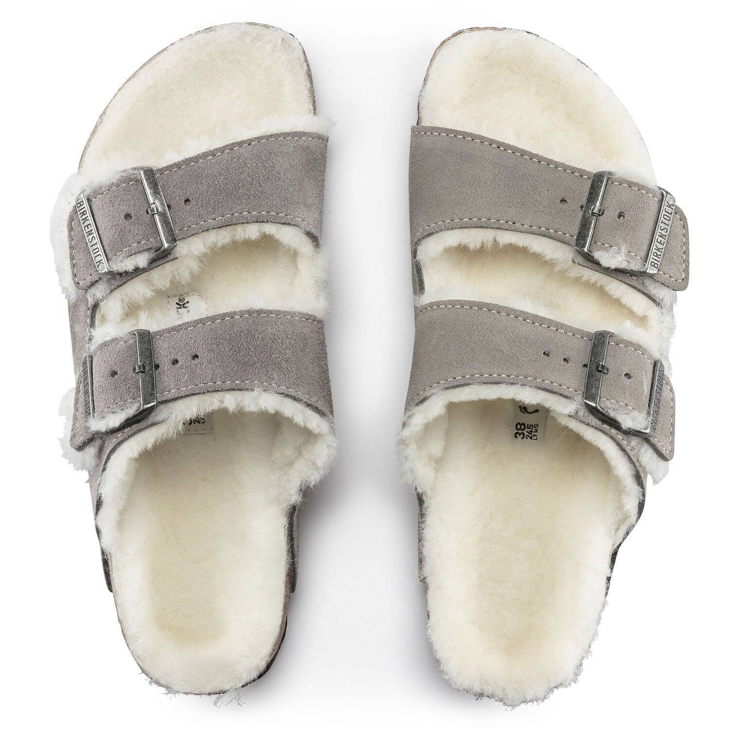 Birkenstock Women's Arizona Fur Stone Coin Shearling - Image 4