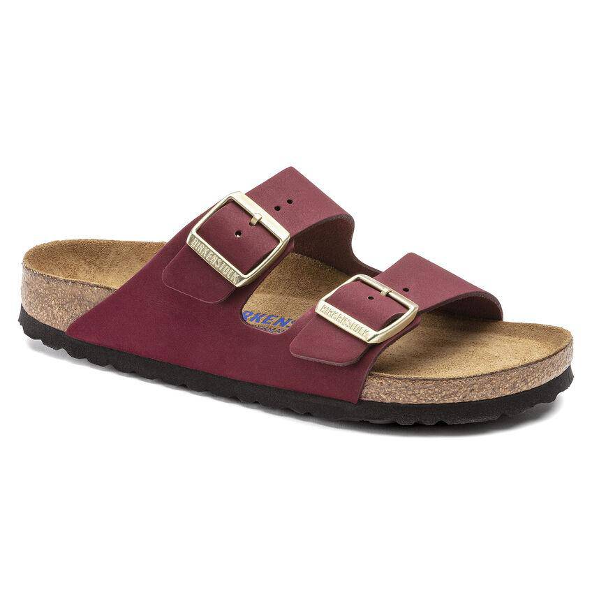 Birkenstock Women's Arizona Maroon Soft Footbed - Image 8