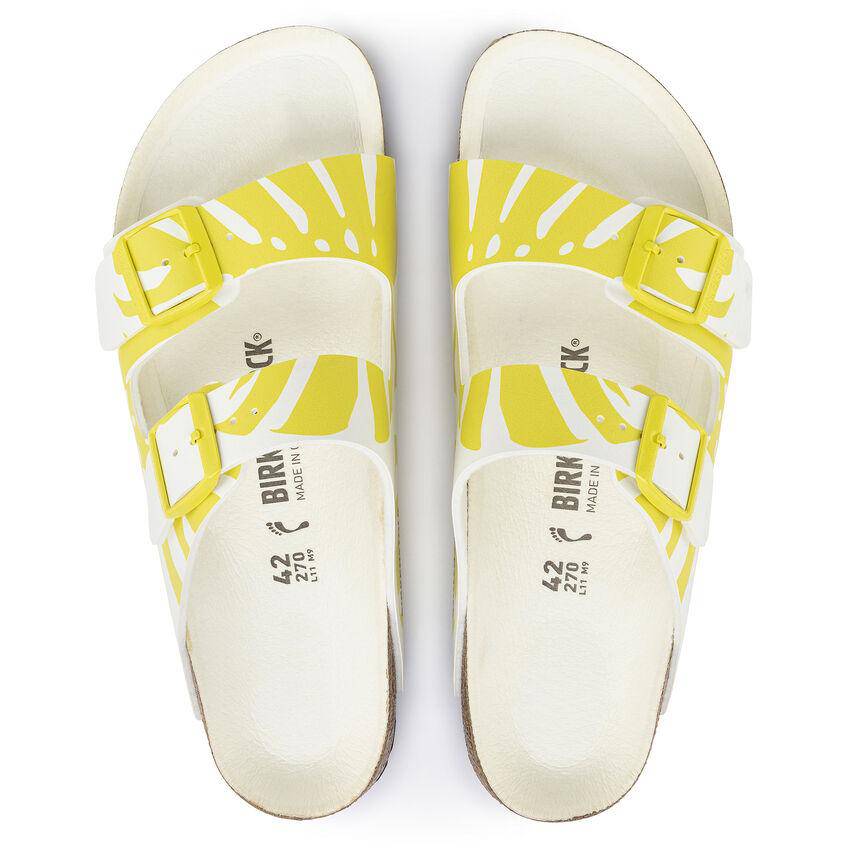 Birkenstock Women's Arizona Monstera White Lime Sour - Image 2