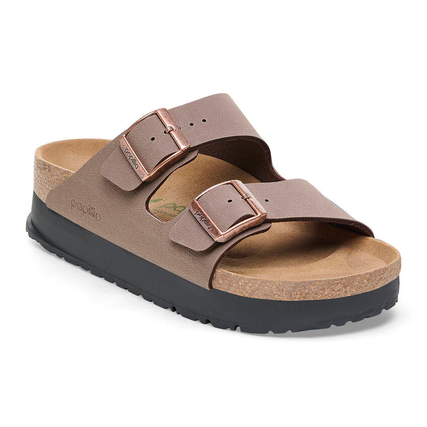 Birkenstock Women's Arizona PAP Flex Platform Birko Flor Mocca 1027417 - Image 2