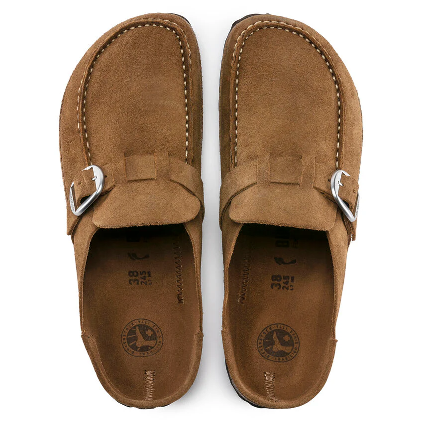 Birkenstock Women's Buckley Tea Suede Leather Clogs - Image 3