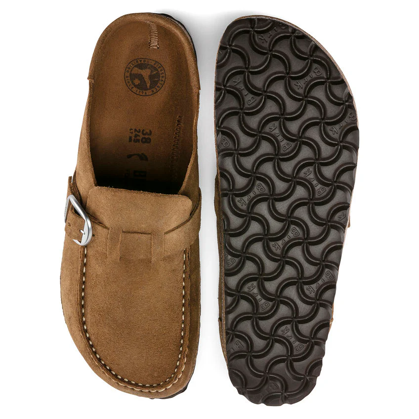 Birkenstock Women's Buckley Tea Suede Leather Clogs - Image 7