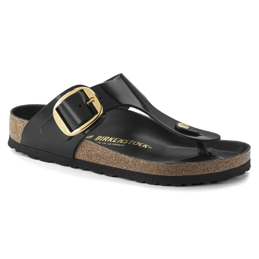 Birkenstock Women's Gizeh Big Buckle High Shine Black - Image 5