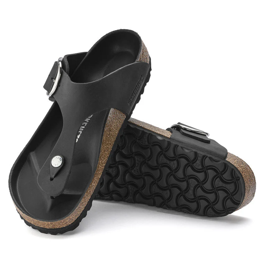 Birkenstock Women's Gizeh Big Buckle Oiled Black 1023334