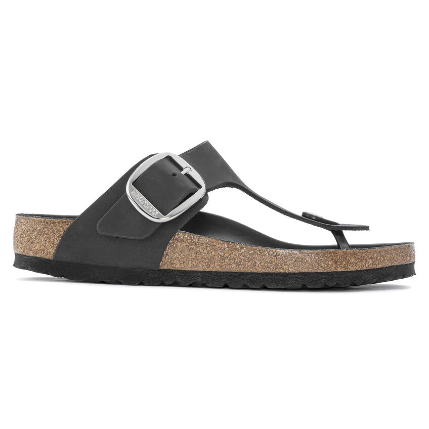Birkenstock Women's Gizeh Big Buckle Oiled Black 1023334 - Image 4