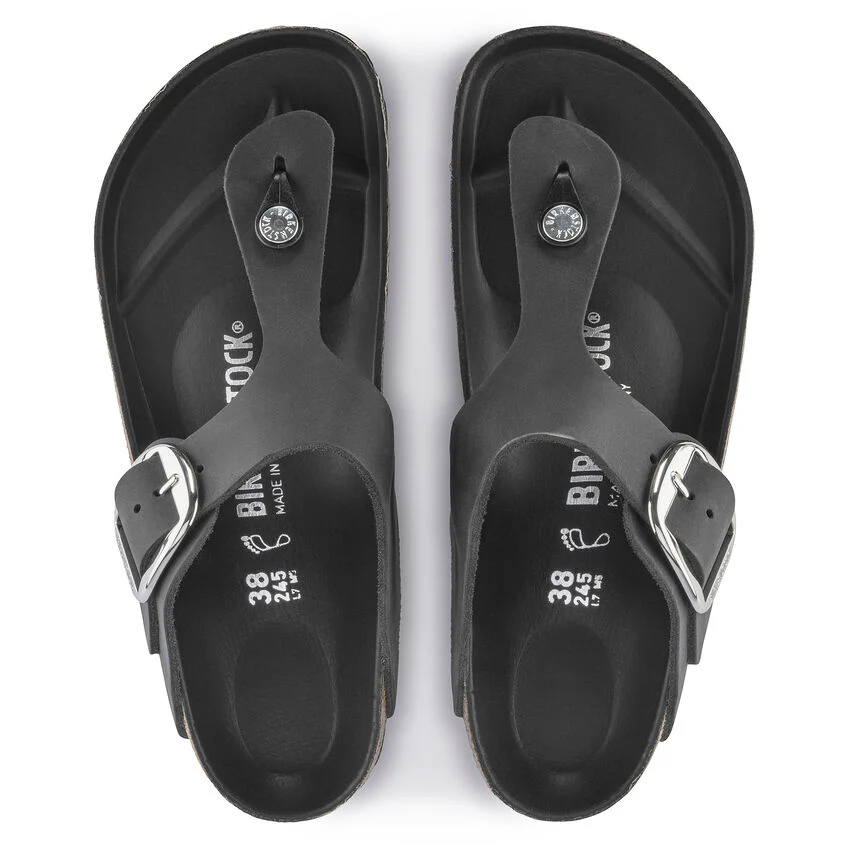 Birkenstock Women's Gizeh Big Buckle Oiled Black 1023334 - Image 5