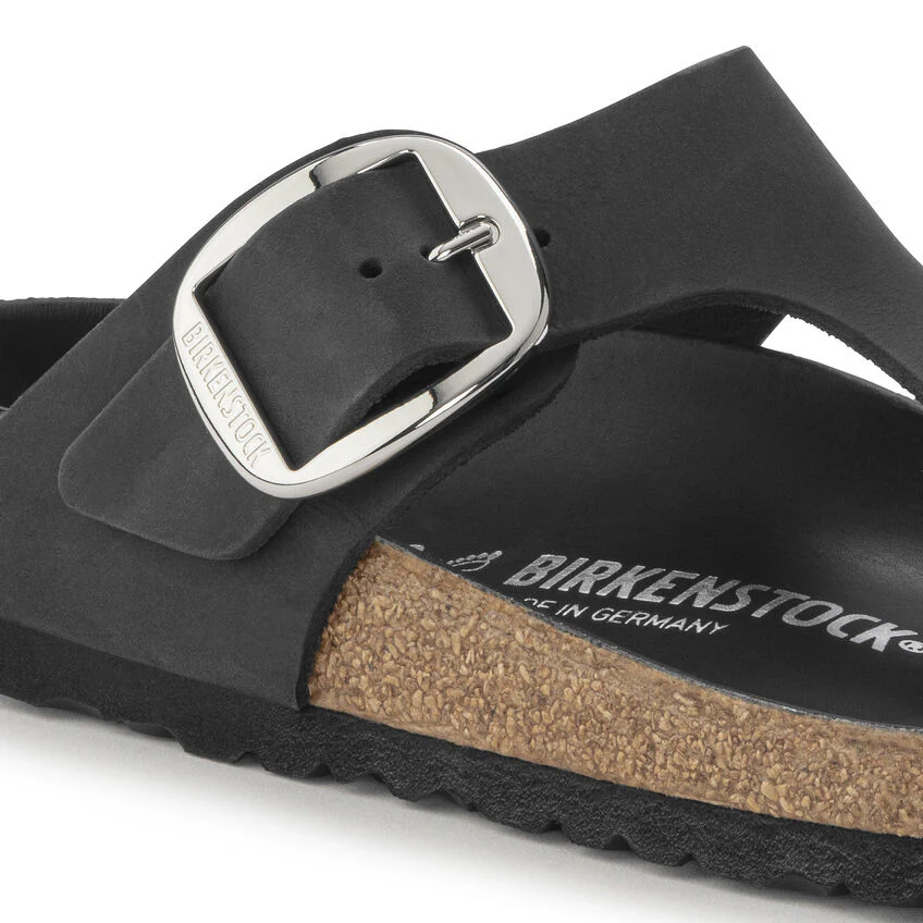 Birkenstock Women's Gizeh Big Buckle Oiled Black 1023334 - Image 6