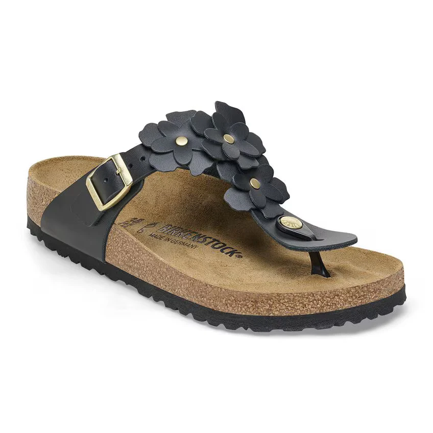 Birkenstock Women's Gizeh Flower Embellishment Black - Image 2
