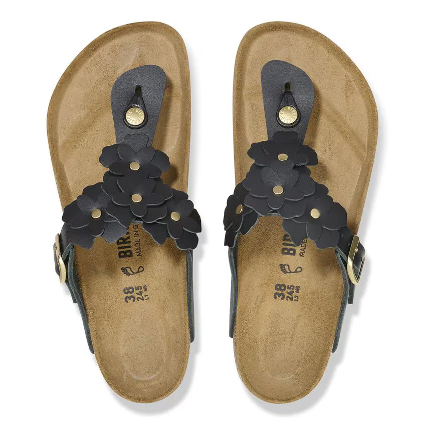 Birkenstock Women's Gizeh Flower Embellishment Black - Image 3