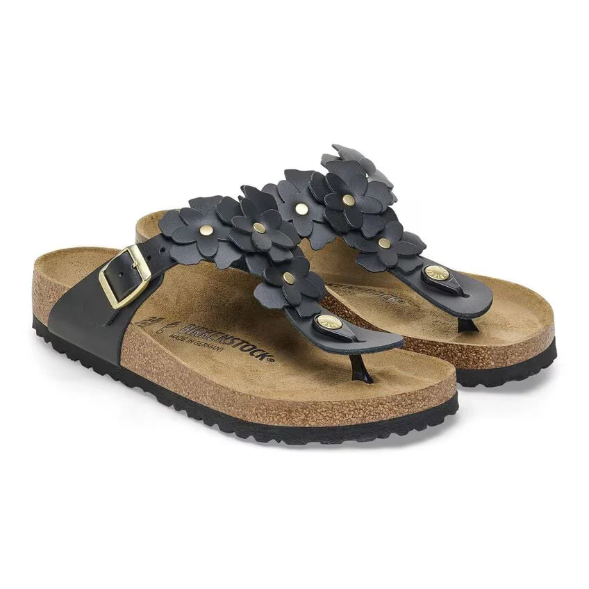Birkenstock Women's Gizeh Flower Embellishment Black - Image 4