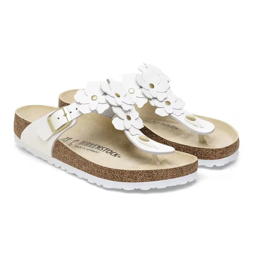 Birkenstock Women's Gizeh Flower Embellishment White - Image 4