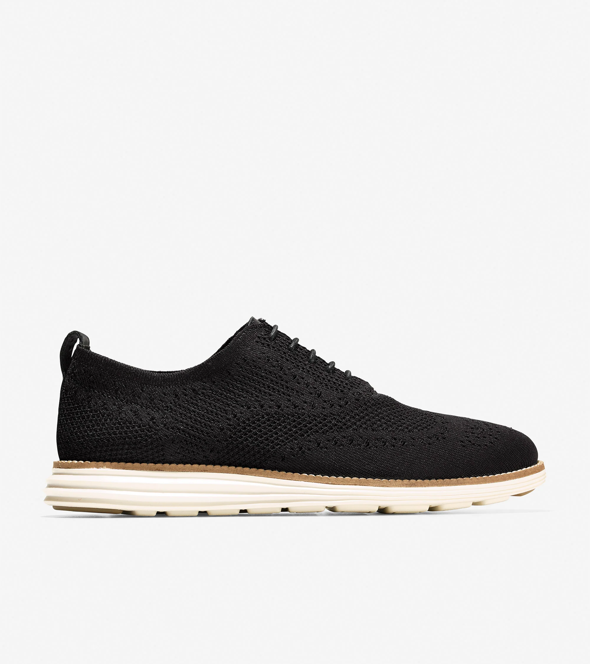 Cole Haan Men’s Original Grand Wingtip Oxford Black Stitchlite Ivory C27959 - Image 4