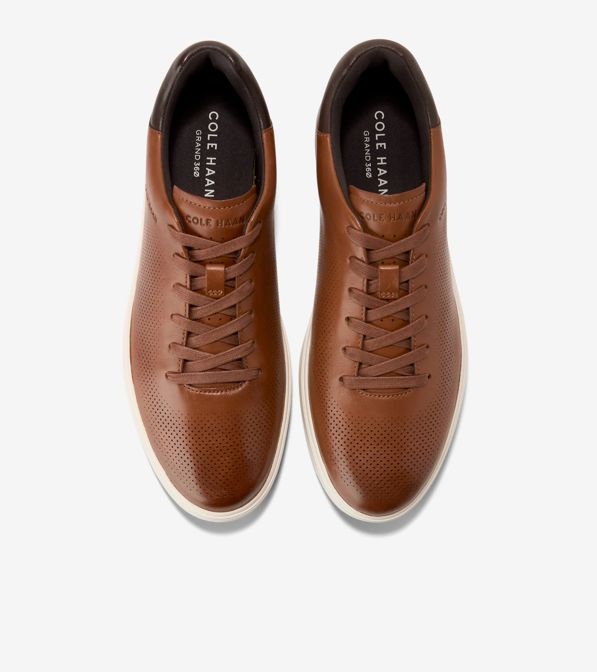Cole Haan Men's GrandPro Anglelace Sneaker British Tan Chocolate Ivory C40833 - Image 5