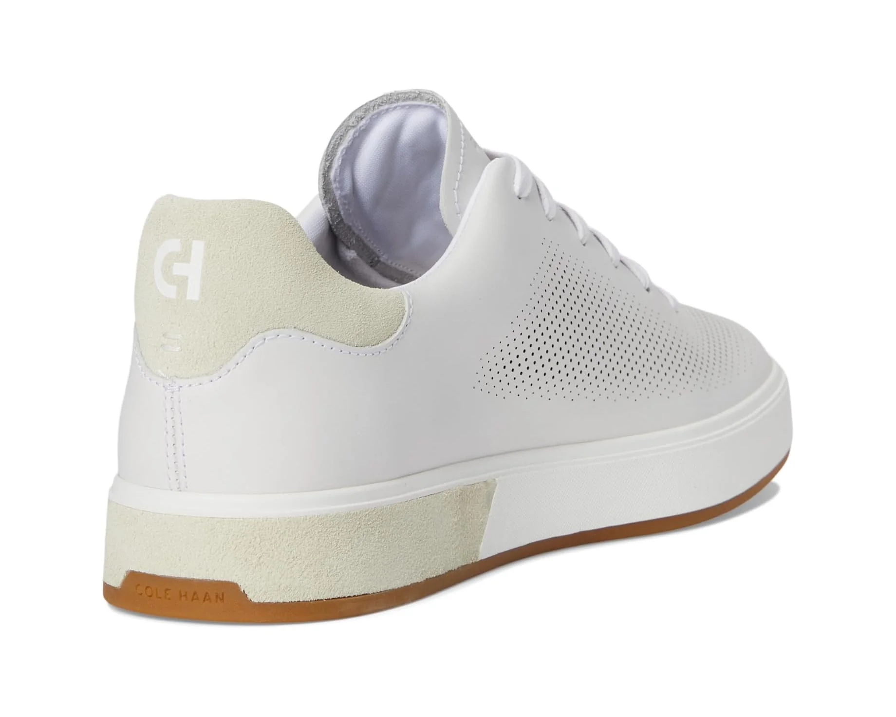 Cole Haan Men's GrandPro Anglelace Sneakers Optic White Silver Birch C39791 - Image 5