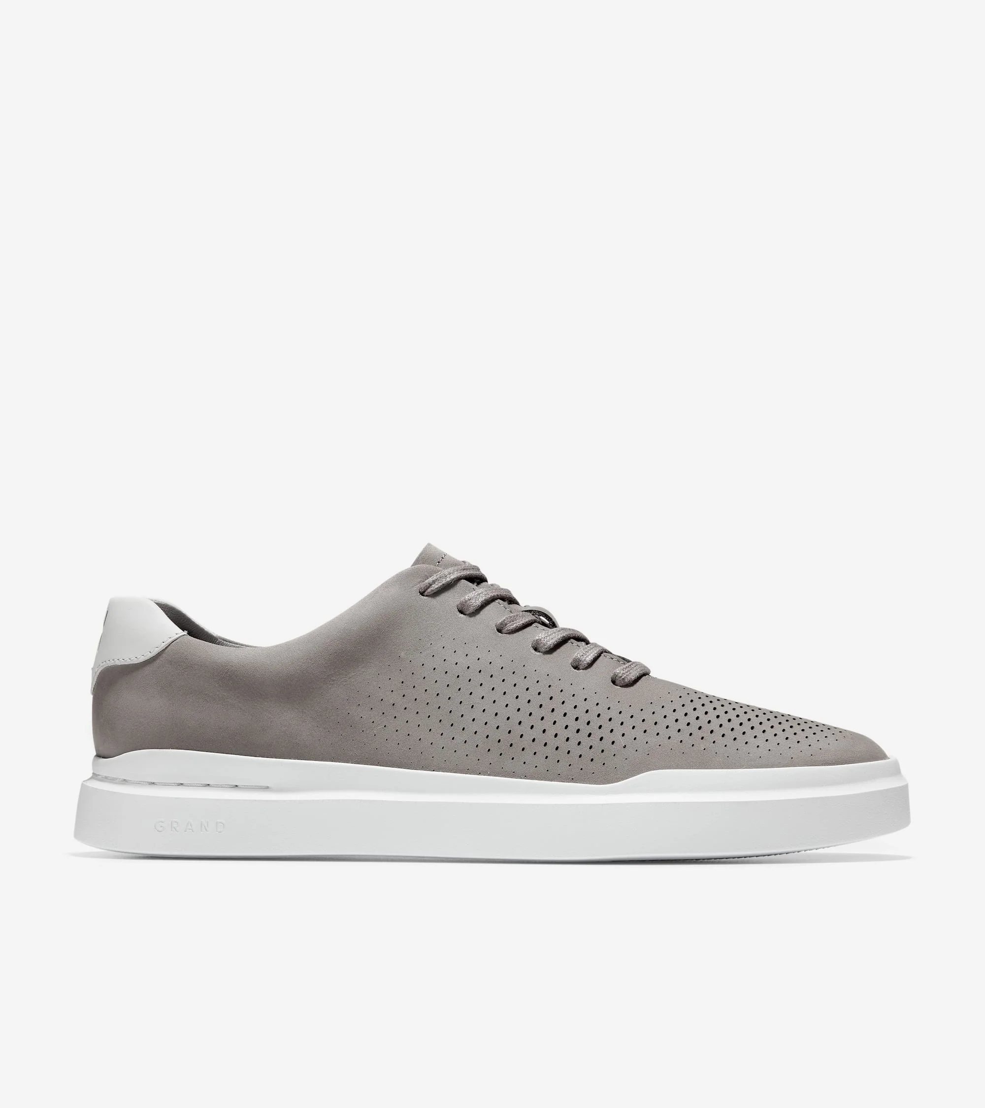 Cole Haan Men's Grandpro Rally Laser Cut Sneakers Ironstone Optic White C31220 - Image 2