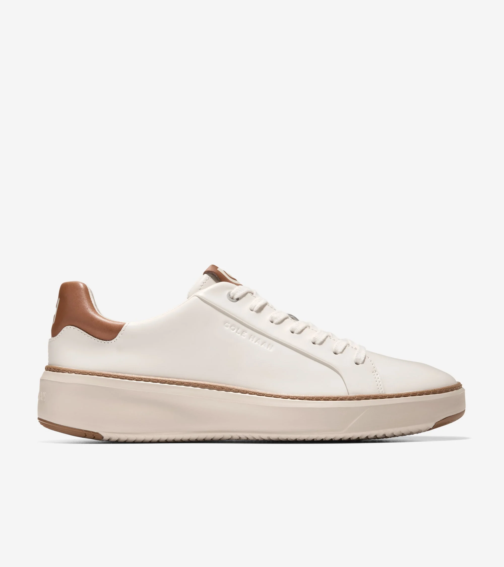 Cole Haan Men's Grandpro Topspin Sneaker Ivory New Caramel C39656