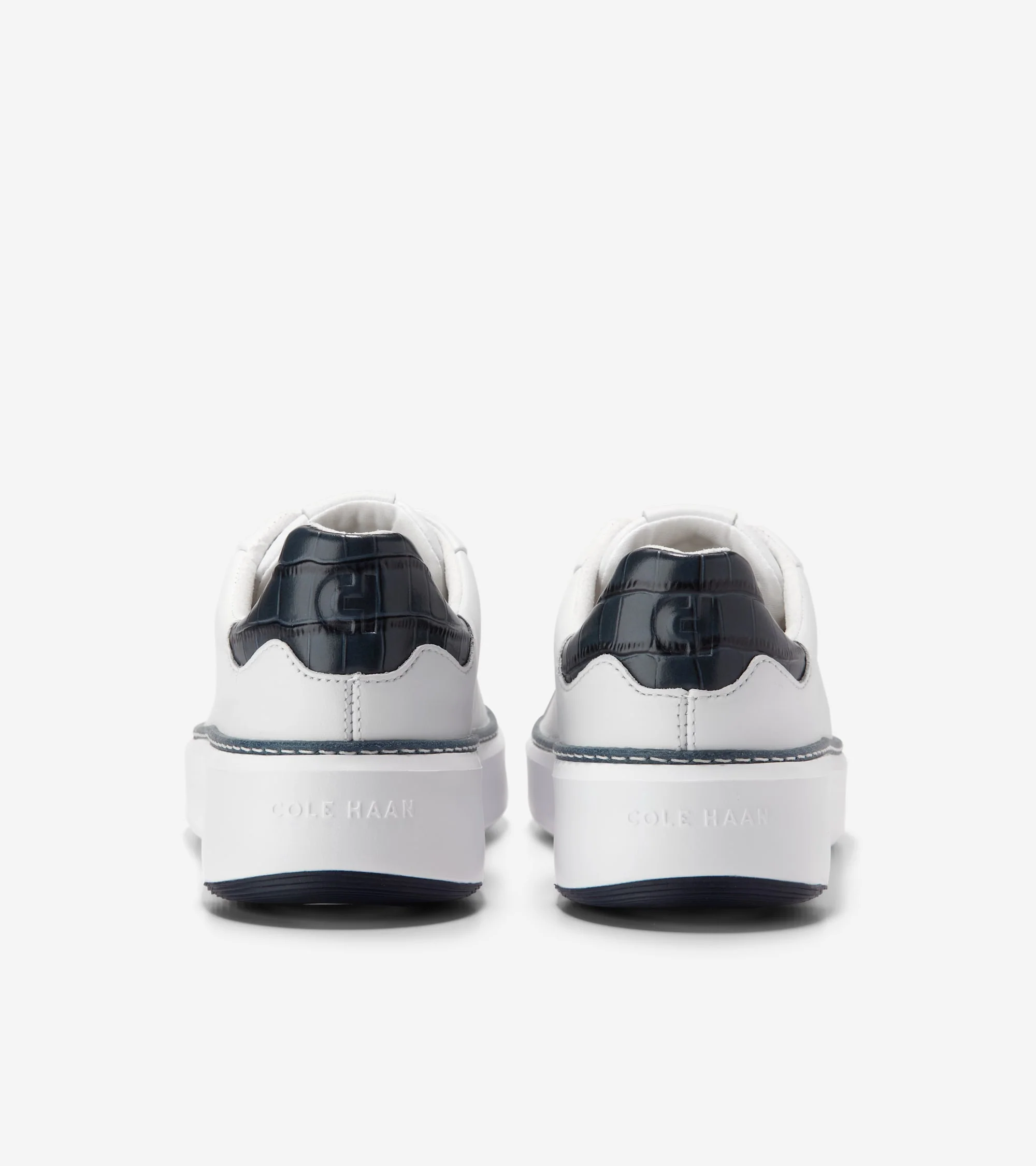 Cole Haan Women's Gradpro Topspin Sneaker White Navy Croc Print W32593 - Image 5