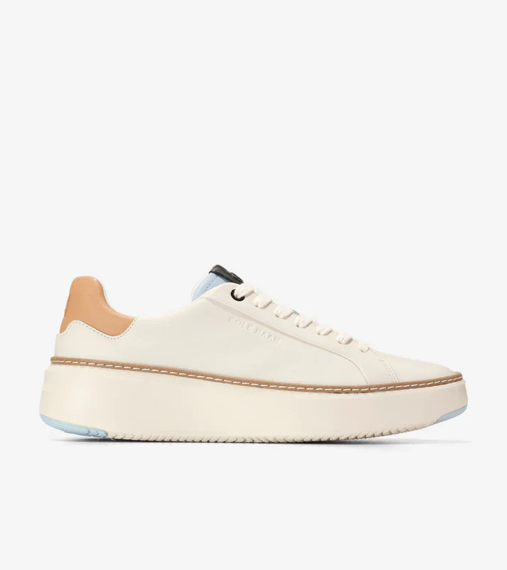 Cole Haan Women's Grandpro Topspin Sneaker Ivory Biscuit Blue W32453 - Image 2